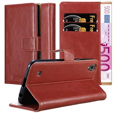 Immagine di Cadorabo Custodia Libro per LG X Power in ROSSO VINACCIA con Vani di Carte, Funzione Stand e Chiusura Magnetica Portafoglio Cover Case Wallet Book Etui Protezione