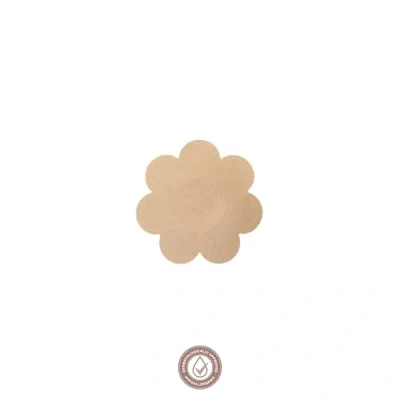 Immagine di Bye Bra Copricapezzoli In Seta Taglia Unica A forma di fiore 4 paia monouso per uso giornaliero Adesivo Resisentente Henkel, Nudo