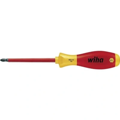 Immagine di Wiha Pozidriv Schraubendreher PZ1 SoftFinish slimFix VDE1000V 35395 VDE Cacciavite a croce PZ 1 Lunghezza della lama: 80 mm DIN ISO 8764