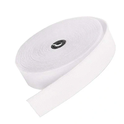 Immagine di Bande elastiche piatte Banda elastica da cucire Elastici per la vita, il cucito, creazione di parrucche 6 metri (bianco, 20 mm)