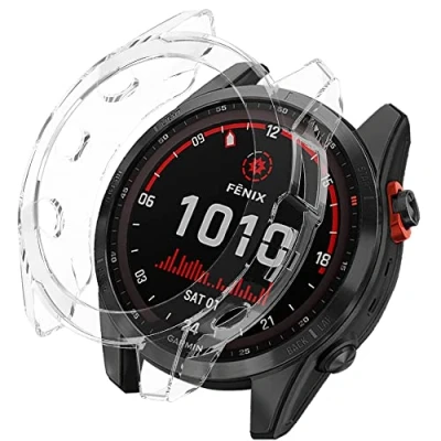 Immagine di KeeFos Cover Compatibile con Garmin Fenix 7S/Fenix 7S Solar, Morbida TPU Pellicola Protettiva Custodia, Resistente AntiGraffio Case per Sapphire Solar (Trasparente)