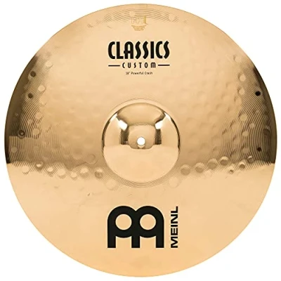 Immagine di Meinl Cymbals Classics Custom Brilliant Piatto Powerful Crash 18 pollici (45,72cm) per Batteria Bronzo B12, Finitura Brillante, Prodotto in Germania (CC18PC B)