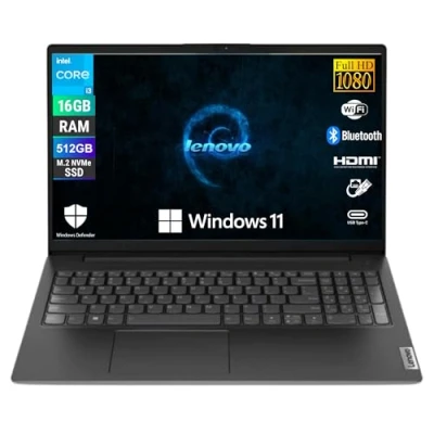 Immagine di Lenovo, Notebook Pc Portatile, Display 15,6&quot; Full HD, Intel i3 1315U 6 Core 3.3 Ghz, Ram 16 GB DDR4, 512 SSD NVMe, Win 11 Pro