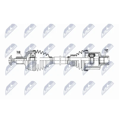 Immagine di NTY NPW ME 075 Albero motore / Semiasse Assale anteriore Sx 555 Trasmissione automatica