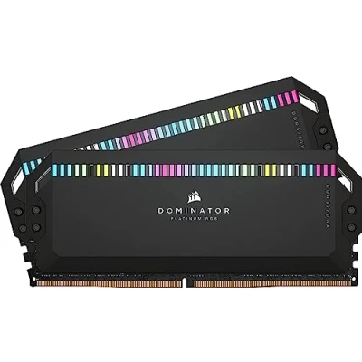 Immagine di CORSAIR DOMINATOR PLATINUM RGB DDR5 RAM 32GB (2x16GB) 7200MHz CL34 Intel XMP Compatibile iCUE Memoria per Computer Nero (CMT32GX5M2X7200C34)