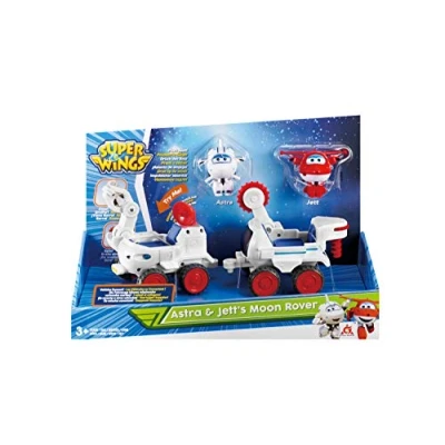 Immagine di Super Wings Veicoli collegabili Astra &amp; Jett&#039;s Moon Rover + 2&quot;Transform a bot Astra/Jett, Multicolore, EU720840A