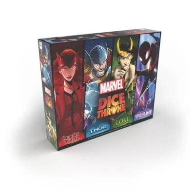 Immagine di USAopoly Marvel Dice Throne 4 Hero Box with Scarlet Witch; Thor; Loki &amp; Spider Man 2 Player Competitive Game The OP Games English