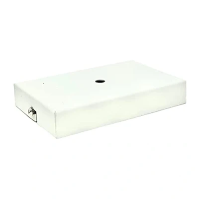 Immagine di Portalampada E27/Rosone in Metallo Rettangolare. Colori: Bianco, Nero e Rusty (ROSONE 1 FORO 148MM BIANCO)