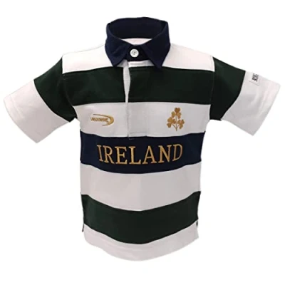 Immagine di Lansdowne Ireland Maglietta da Rugby per Bambini, Colore: Bianco/Oro, Age 3/4 Years