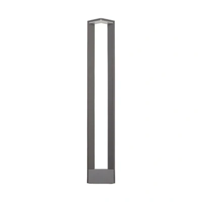 Immagine di Lucande lampada LED da esterni &#039;Jeny&#039; (Moderno) colore Grigio, in Alluminio (1 luce, lampadina inclusa) lampioncino, paletto luminoso, viale, lampione