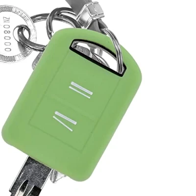 Immagine di Key Soft Case Cover protettiva Chiave auto Opel Combo C Corsa Meriva A Tigra TwinTop/Colore: verde fluorescente (brilla al buio!)