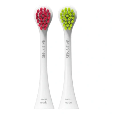 Immagine di Curaprox Hydrosonic Sensitive Testine per spazzolino sonico, confezione Duo, colore: Magenta/Verde