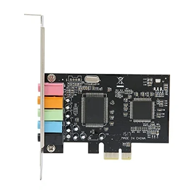 Immagine di PUSOKEI Scheda Audio PCIE, Desktop Stereo a 6 Canali, PCI e 3D, Adatta per Computer PC 7 / Vista/XP 32/64 Bit