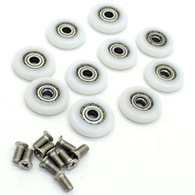 Immagine di YuanQian, confezione di 10 rotelle, guide scorrimento per porte della doccia 22 mm