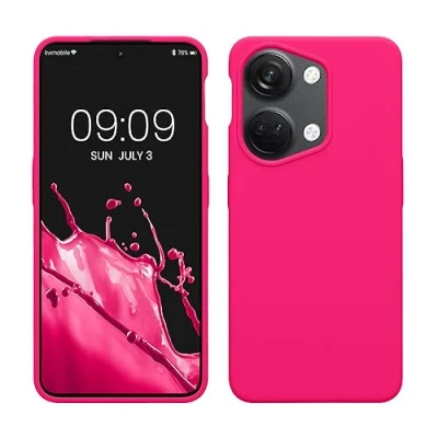 Immagine di kwmobile Cover per OnePlus Nord 3 5G Custodia Back Case Smartphone in Silicone TPU Protezione Gommata rosa shocking