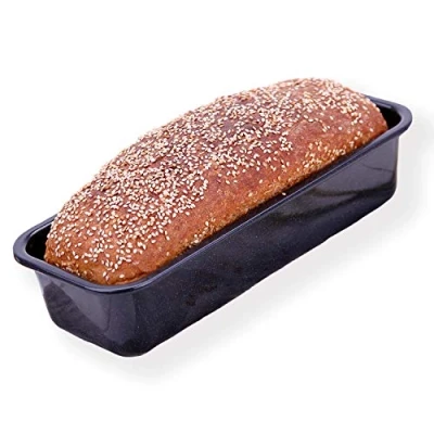 Immagine di chg stampo per pane, torta King, pane smaltato, 27 x 13 7 cm, resistente ai tagli e graffi, ecologico, Made in Germany, nero maculato, SET 363 02