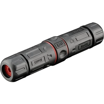 Immagine di InLine 69990 V, connettore patch Cat.6A, impermeabile IP68, 2 prese RJ45, schermato