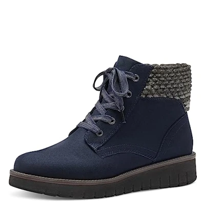 Immagine di MARCO TOZZI Stivaletti Donna con Lacci e Fascetta in Tessuto Bassi, Dk.Navy Comb, 39 EU