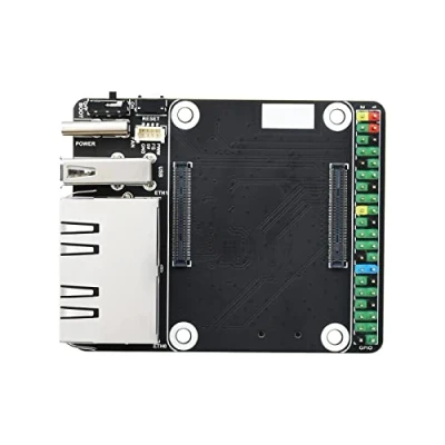 Immagine di Mini Dual Gigabit Ethernet Base Board per Raspberry Pi Compute Module 4 CM4, Integrate ETH/Micro SD/USB Interfacce, Adatto Valutare il CM4 o Essere Integrato nei Prodotti Finali