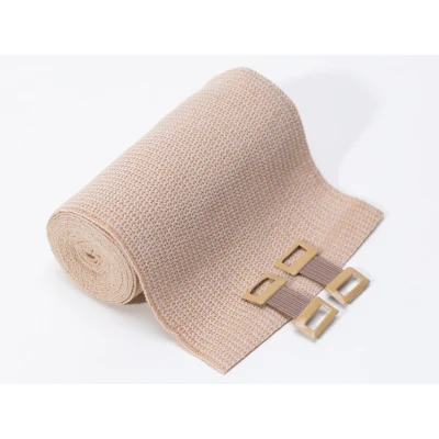 Immagine di Previs PreviBielastica, Benda Elastica Media Compressiva, Compressione Forte, Singolarmente Confezionati, con Clip, 10 Pezzi 4.5 m x cm