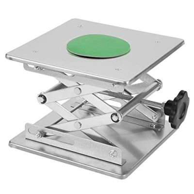Immagine di Sollevatore Laboratorio, 200 * 200mm Alta Qualità In Acciaio Inox, Piattaforma di Sollevamento da Altezza Espandibile 80mm a 280mm, Peso Supportato 1782 g