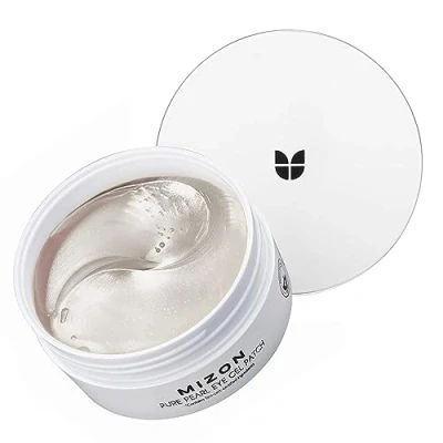 Immagine di Mizon Cerotti in Gel con Perla Bianca (30 coppie) Riduce le rughe e il gonfiore, trattamento per occhiaie, Complesso di fiori bianchi, ingredienti naturali (Pure Pearl Eye Patch)