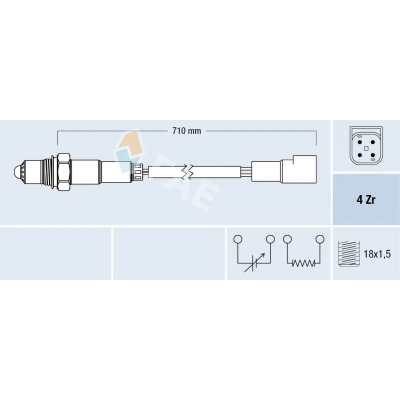 Immagine di FAE 77169 Sonda lambda riscaldato FORD: KA Hatchback