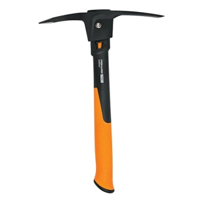 Immagine di Fiskars Piccone Pro IsoCore S per Lavori Pesanti su Terreni Duri e Sassosi, Lunghezza: 36 cm, Peso: 1,2 kg, Nero/Arancione, 1062937