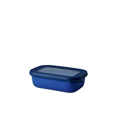 Immagine di Mepal Multi Bowl Cirqula Rectangular Contenitori Plastica con Coperchio Adatto come Contenitore Ermetico per Frigo, Microonde, Congelatore da Portata Ciotole Cucina 500 ml Vivid blue