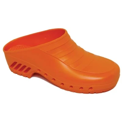 Immagine di Gima Zoccoli Professionali, Anatomici, Unisex, Antiscivolo, Antistatici, Tomaia Non Forata, Suola Colore Arancione, Misura 39 EU, 1 Paio