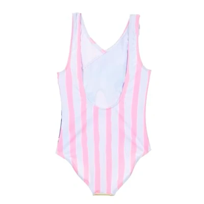 Immagine di Disney Lilo e Stitch Costume da Bagno Intero, a Righe con Rouches, per Bambine (IT, età, 4 Anni, Regular, Rosa)
