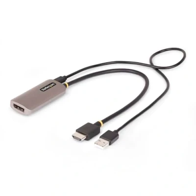 Immagine di StarTech.com Cavo adattatore da HDMI a DisplayPort 30cm, 8K 60Hz, convertitore video attivo 2.1 DP 1.4
