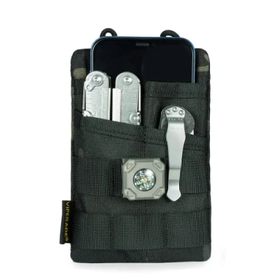 Immagine di VIPERADE VE3 EDC Tool Pouch Organizer, piccolo organizer tascabile da uomo, multiutensile per piccola torcia Multi Pen Notebook(mimetico nero)