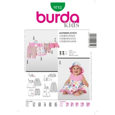 Immagine di Burda B9712 Cartamodello per Completi, 19x13 cm
