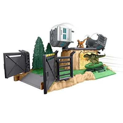 Immagine di Jurassic World MINIS PLAYSET Giant Dino Rampage Playset, Giocattolo per Bambini 4+ Anni, HFF12