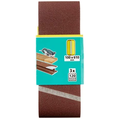 Immagine di Wolfcraft 1863000 Carta abrasiva a nastro Grana Num. 120 (L x L) 610 mm 100 3 pz.