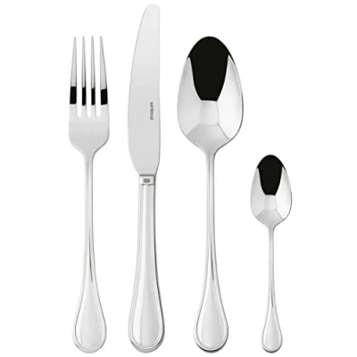 Immagine di Sambonet Royal 52563 G2 Set di Posate da Tavola monoblocco in acciaio inox 18/10, per 12 persone, 48 pezzi: forchette, cucchiai, coltelli, cucchiaini tè