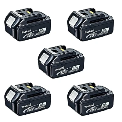 Immagine di Confezione da 5 batterie 18 V Li Ion LXT 3.0 Ah con indicatore di carica BL1830B MAKITA