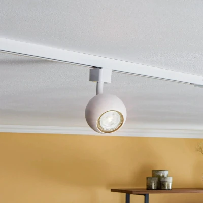 Immagine di Lampada a binario &#039;Felipo&#039; dimmerabile (Moderno) colore Bianco ad es. Soggiorno &amp; Sala da pranzo (1 luce, GU10) di PRIOS monofase, faretti su