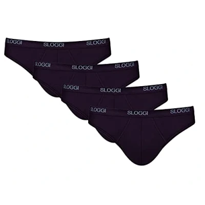 Immagine di Sloggi Uomo Basic Mini Slip Confezione 2P + 4 Pezzi (0004 Nero, L)