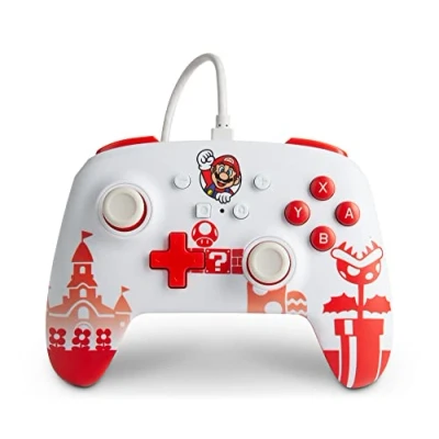 Immagine di PowerA Controller cablato ottimizzato per Nintendo Switch Mario Red/Bianco