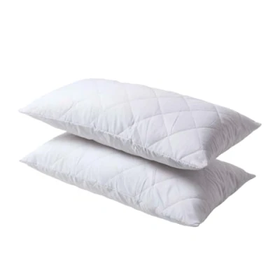 Immagine di HOMESCAPES Confezione da 2 federe trapuntate per cuscini king size, super morbide, ipoallergeniche e antiacaro, con trapuntatura a diamante, extra large, 50 x 90 cm