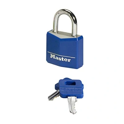 Immagine di Master Lock 9141EURDCOL Lucchetto a Chiave in Alluminio Rivestito, Multicolore(Casuale), 4 x 5.9 1.3 cm