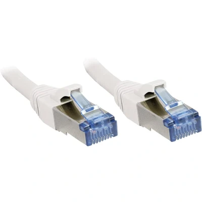 Immagine di LINDY 47190 RJ45 cavo di rete, patch CAT 6A S/FTP 0.30 m Bianco con protezione 1 pz.