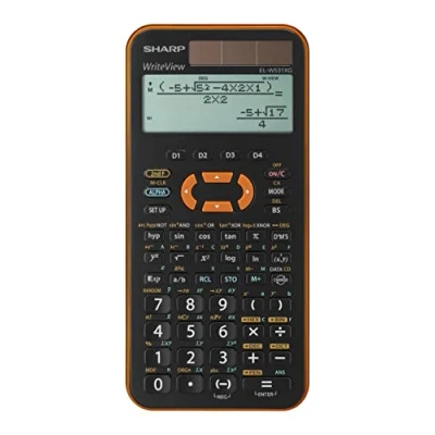 Immagine di Sharp EL W531 XG Calcolatrice per la scuola Arancione Display (cifre): 12 A energia solare, batteria (L x P) 79.6 15.5 161.5 mm