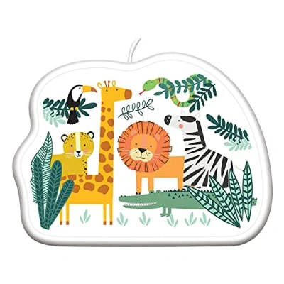 Immagine di Amscan 9909359 Candela di compleanno Get Wild, Safari, per bambini
