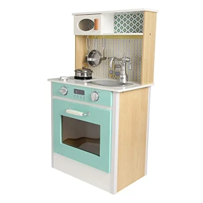 Immagine di DEQUBE Cucina in legno 1 modulo dal design unico e moderno Contiene accessori metallici per il set Dimensioni 48 x 30 84,5 cm Colore verde (913D00012)