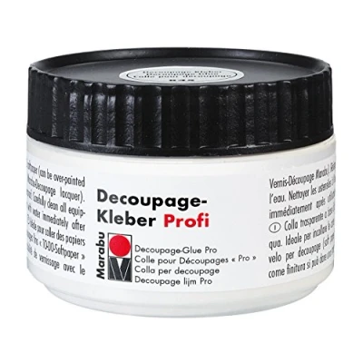 Immagine di Marabu, 114205849, Vernice Lucida per decoupage, Trasparente, 50 ml Colla Professionale 250ml Trasparente