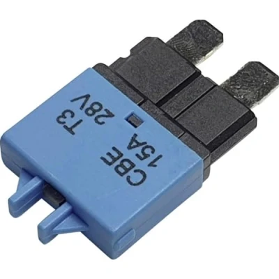 Immagine di Hansor Circuit Breaker Standard, type 3, Manual Reset, 15A CBE3 Series Interruttore automatico fusibile piatto standard 15 A Blu 1 pz.