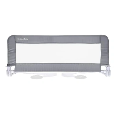 Immagine di Dreambaby Phoenix Barriera di sicurezza per letto pieghevole e portatile, adatta letti piatti fino a materassi king size, misura 110 cm larghezza x 45,5 altezza, grigio modello F761.